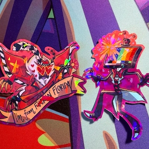 Florida Moth | Valentino & Vox Vinyl Stickers | Hazbin Hotel Inspired