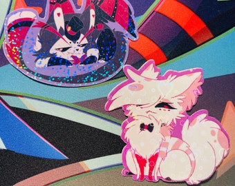 Autocollants pour hôtel Hazbin | Édition chien perdant