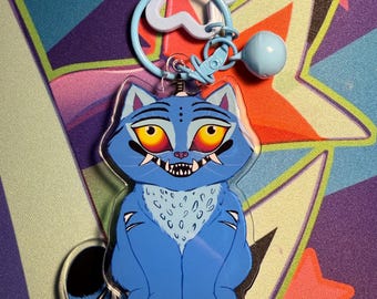 IN STOCK // Derpy Tiger and Sussy Bird Tail Swinging Double Sided Acrylic Keychain