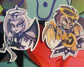 Hazbin Hotel Stickers | Unmasked Adam or Unmasked Lute