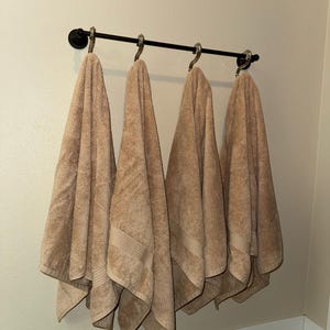 Towel Bar Hooks | Bathroom Hack | Bathroom Storage, Organization (Set of 4)