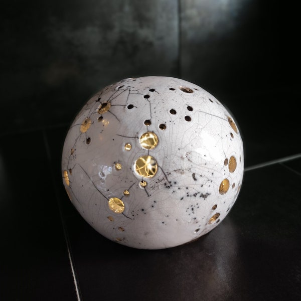 Lampe Céramique Raku - Série Constellations - Cassiopée