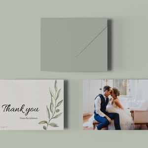 Thank you card - Greeting card - Provencal - Olive branch - digital download - editable  and printable  - French style - South France style