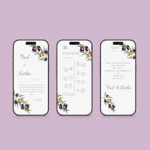 Wedding invitation - announcement - Announcement - Provence - Olive colored - digital - editable - South France style