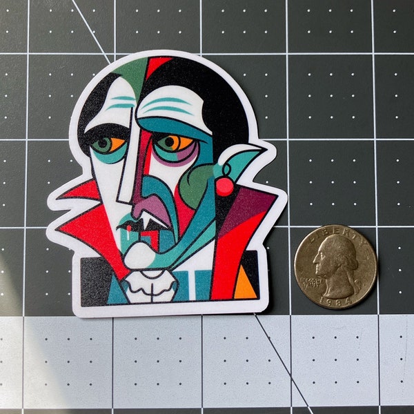 Dracula Abstract 3 inch sticker. Matte Finish. Water, Scratch, and UV Resistant, DIshwasher safe