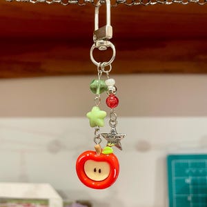 Apple Themed Keychain | Fruit Themed Keychain, Bag Charm, Tassel