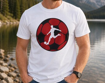 Canada Soccer Fan Shirt, Soccer Supporter Tee, Match Day Gear, Canada Soccer Fan Apparel, Soccer Ball Graphic Shirt