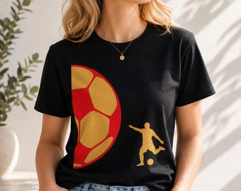 Germany Soccer Fan Shirt | Germany Football Supporter Tee | Team Colors Soccer Shirt | German Fan Gift | Soccer Graphic Tee