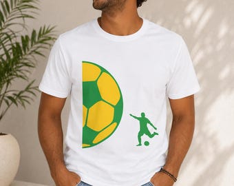 Brazil Soccer Fan Shirt, Match Day Gear, Soccer Supporter Tee, Brazil Football Fan, Soccer Player Graphic Shirt