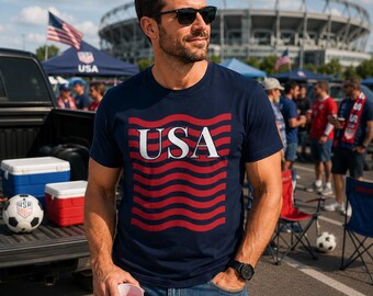 USA Soccer Shirt, America Soccer Tee, United States Fan Shirt, International Soccer Tournament Shirt, Coach Player Gift, Watch Party T-shirt