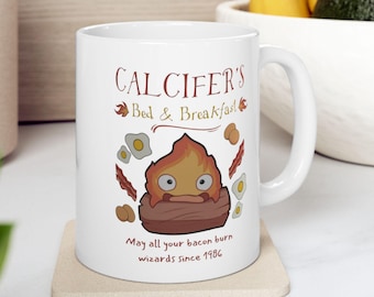 Calcifers Bed & Breakfast Howls Moving Castle Inspired Coffee Mug