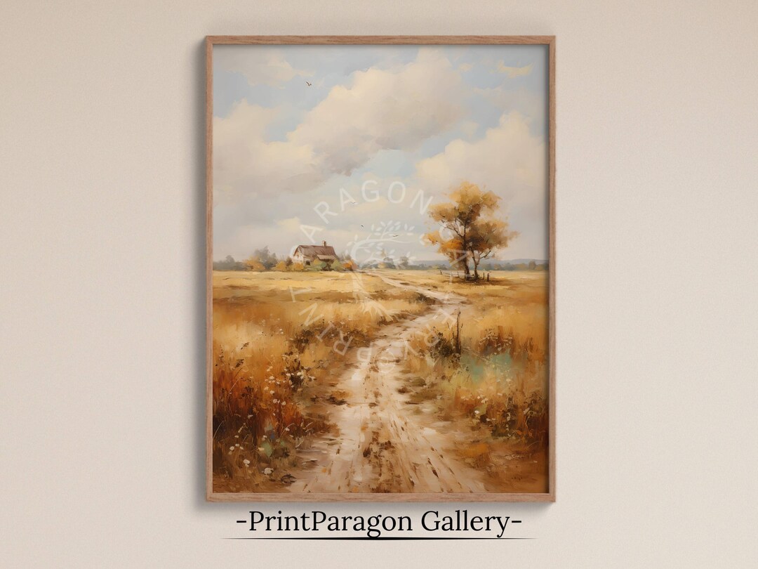 Vintage Fall Print Landscape Painting Printable Wall Art Fall Decor ...