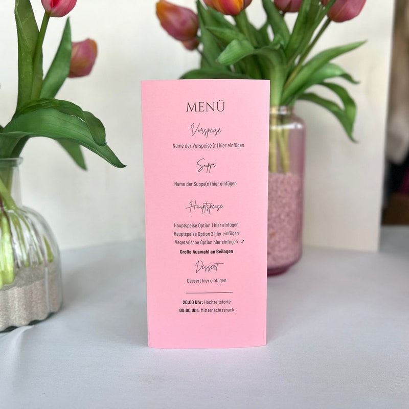 A Foldable Menu - Etsy UK