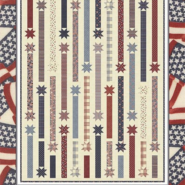 Now Shipping - Fireworks Quilt Kit - featuring America 250 Years by Deb Strain for Moda