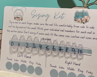 Sizing Kits for Custom Press On Nails - Reusable Nails - All shapes and lengths available