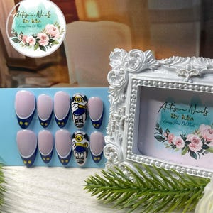 CAP’N MICKEY  - Gel Press on Nails - Set of 10   Disney Cruise inspired Nails - Made to Order - Disney Cruise - Disney Holiday Nails -