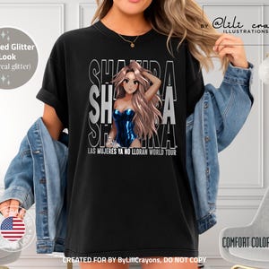 Las Mujeres Ya No Lloran World Tour Shirt, Shakira Fan Shirt, Shakira Concert Shirt, LMYNL World Tour, Studio Ghibli Style, Shakira Shirt