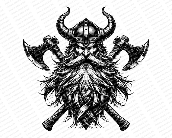 Viking Axe | SVG JPG PNG | Viking Beard | Norse Art | Instant Download | Warrior | Sublimation | Viking Print | T-shirt Design