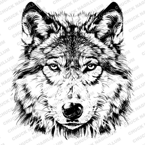 Wolf Portrait | SVG JPG PNG | Wolf Download | Wolf Design | Wolf Art | Sublimation | svg jpg png eps file