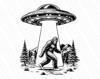 UFO Bigfoot | SVG PNG jpg | Bigfoot Alien | Bigfoot Download | U.F.O. | Yeti | t-shirt art | Sublimation | Bigfoot | Print