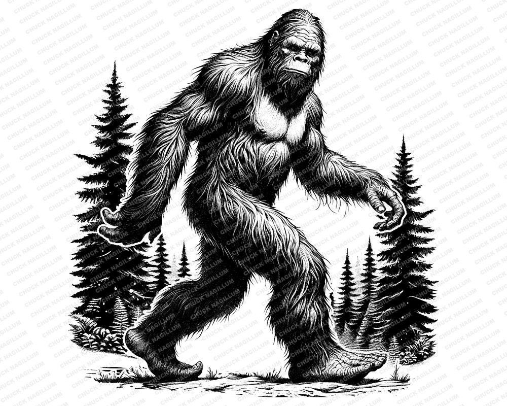 絵画 BIGFOOT Bigfoot | SVG JPG PNG | Bigfoot Download | Bigfoot Design
