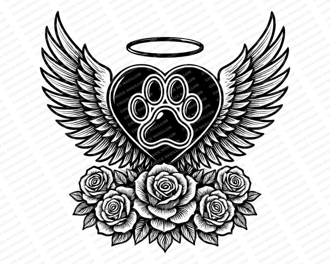 Dog Memorial | SVG PNG JPG | Pet Loss | in Loving Memory Paw Print ...