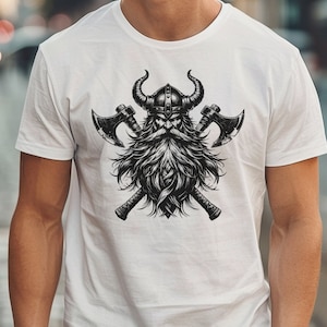 Viking Axe | SVG JPG PNG | Viking Beard | Norse Art | Instant Download | Warrior | Sublimation | Viking Print | T-shirt Design image 2