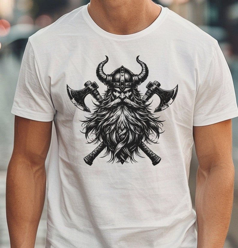 Viking Axe | SVG JPG PNG | Viking Beard | Norse Art | Instant Download | Warrior | Sublimation | Viking Print | T-shirt Design image 2