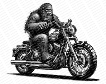 Bigfoot SVG | FTW | Motorcycle | Bigfoot Download | Bigfoot Design | Bigfoot Art | Yeti | t-shirt art | Sublimation | png jpg svg print file