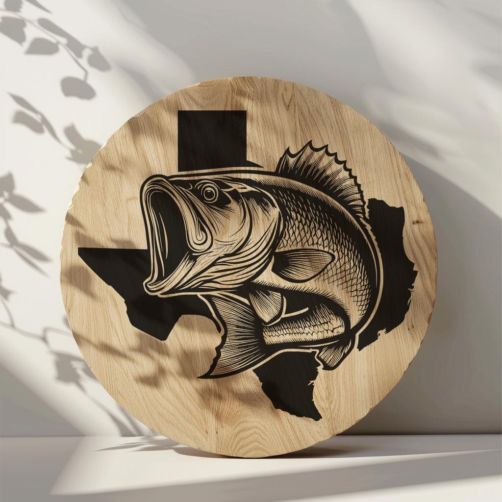 Texas Bass Fishing | SVG JPG PNG | Texas Bass Download | Texas