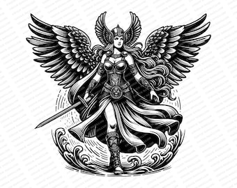 Valkyrie SVG | JPG PNG | Valkyrie Warrior | Valkyrie Cricut | Valkyrie | Valkyrie Art | Sublimation