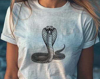 Cobra SVG PNG JPG Cobra Serpiente Descarga instantánea Cobra svg  Diseño de camiseta Reptil Sublimación Serpiente Archivo de grabado