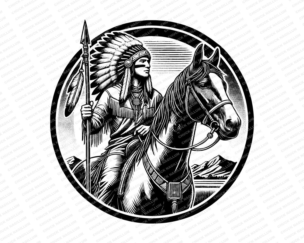 Cowboy Indian Art - Etsy