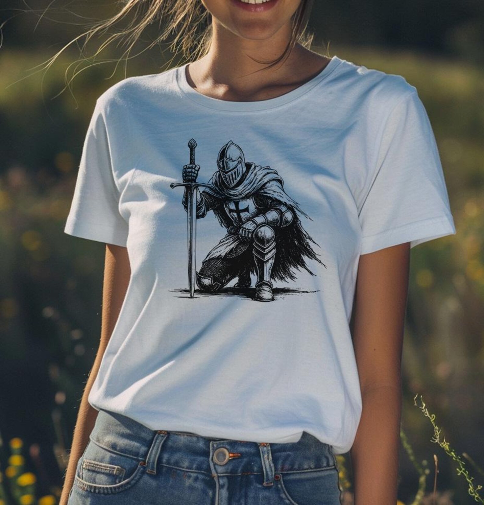 Praying Knight | SVG PNG JPG | Medieval Knight Design | Warrior Shirt ...