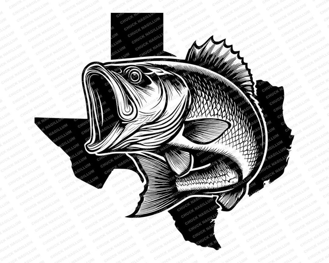 Texas Bass Fishing | SVG JPG PNG | Texas Bass Download | Texas