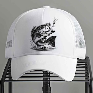 Black Bass Fishing | SVG JPG PNG | Bass Download | Big Mouth Bass Design | Bass Fishing Print | Sublimation | Fisherman | Largemouth Bass Bild 5