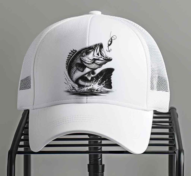 Black Bass Fishing | SVG JPG PNG | Bass Download | Big Mouth Bass Design | Bass Fishing Print | Sublimation | Fisherman | Largemouth Bass Bild 5