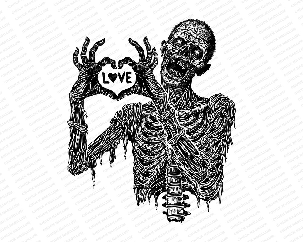 Arte del zombi - Etsy México, image size:1000x800