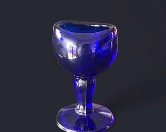 Antique “John Bull” 1917 Cobalt Blue Glass Eye Wash Cup