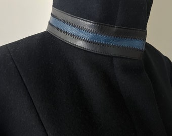 VINTAGE Versus Versace wool trench coat with leather trim women’s sz 28/42
