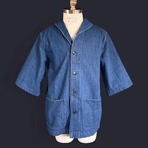 Us Navy Shawl Collar Denim Jacket - Etsy