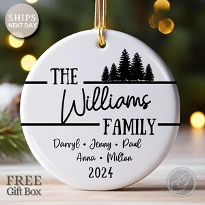 Family Christmas Ornament - Custom Family Keepsake - Personalized Family Ornament - Farmhouse Decor - Christmas Custom Gift
