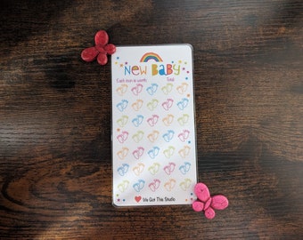 New Baby Savings Challenge | Vellum Envelope | Savings Tracker