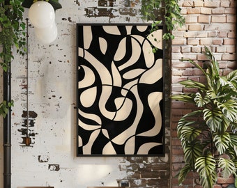 Jungle: Framed wall art abstract print contemporary modern