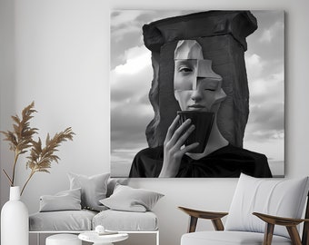 Rederanged: Wall art cubism modern picasso inspired contemporary art