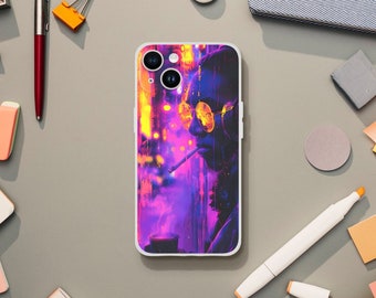 Purple haze: Cyberpunk art science fiction artwork lounge wall art