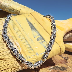 925K Sterling Silver Byzantine Chain Bracelet Men