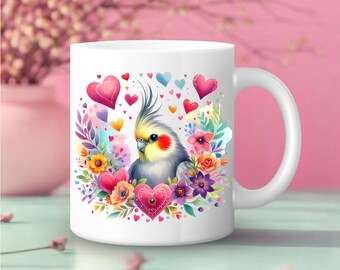 Taza de cacatúa - 4 opciones de fotos - 15 oz - Regalo personalizable para amantes de las aves