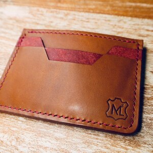 3 pocket card holder ( fully lined inside)