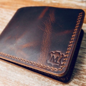 Cartera de cuero plegable